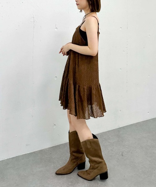 archives（アルシーヴ）の「カットＪＱミニキャミワンピース（ワンピース・レディース・アイボリー/ブラウン/ブラック・MEDIUM）」の7枚目の写真