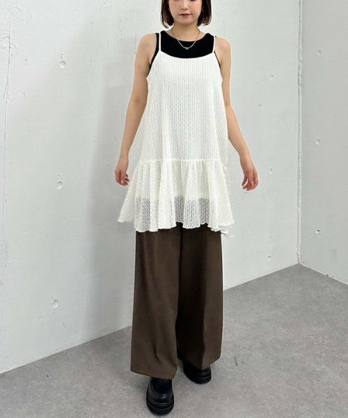 archives（アルシーヴ）の「カットＪＱミニキャミワンピース（ワンピース・レディース・アイボリー/ブラウン/ブラック・MEDIUM）」の11枚目の写真