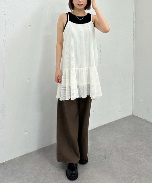 archives（アルシーヴ）の「カットＪＱミニキャミワンピース（ワンピース・レディース・アイボリー/ブラウン/ブラック・MEDIUM）」の12枚目の写真