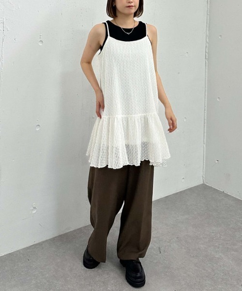 archives（アルシーヴ）の「カットＪＱミニキャミワンピース（ワンピース・レディース・アイボリー/ブラウン/ブラック・MEDIUM）」の13枚目の写真