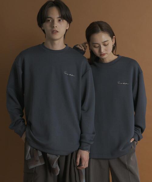 SENSE OF PLACE by URBAN RESEARCH（センスオブプレイスバイアーバンリサーチ）の「『一部WEB限定カラー』シシュウダンボールポンチロングTシャツ（Tシャツ/カットソー・メンズ・ブラック/ライトベージュ/ブラック系その他/ブルー系その他/ホワイト/ホワイト系その他/ダークブラウン・MEDIUM/LARGE）」の7枚目の写真