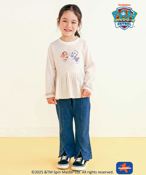 SLAP SLIP（スラップスリップ）の「後ろポケットリボンフレアシルエット9分丈デニムパンツ(80~130cm)（デニムパンツ・キッズ・ネイビー/ブルー・130cm/110cm/120cm/100cm/90cm/80ｃｍ）」の10枚目の写真