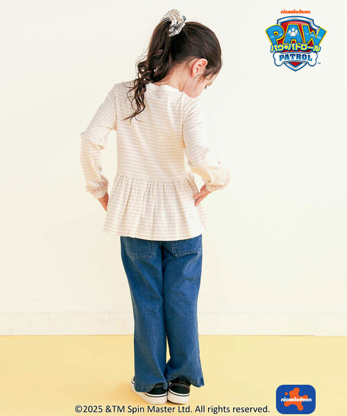 SLAP SLIP（スラップスリップ）の「後ろポケットリボンフレアシルエット9分丈デニムパンツ(80~130cm)（デニムパンツ・キッズ・ネイビー/ブルー・130cm/110cm/120cm/100cm/90cm/80ｃｍ）」の11枚目の写真