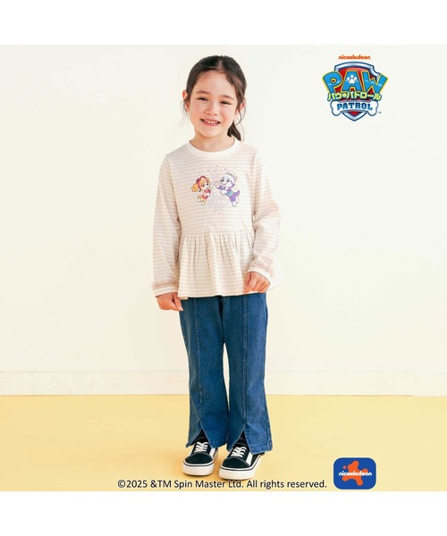 SLAP SLIP（スラップスリップ）の「後ろポケットリボンフレアシルエット9分丈デニムパンツ(80~130cm)（デニムパンツ・キッズ・ネイビー/ブルー・130cm/110cm/120cm/100cm/90cm/80ｃｍ）」の6枚目の写真