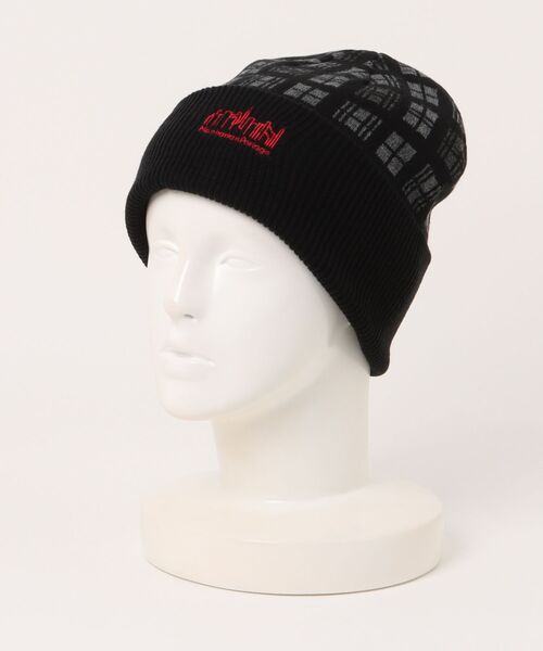 Manhattan Portage(マンハッタンポーテージ)の「Manhattan Portage/マンハッタンポーテージ ビーニー JAQCUARD CHECK KNIT WATCH MP354(ニットキャップ/ビーニー・メンズ・チャコールグレー/ブラウン/グリーン・FREE)」の7枚目の写真
