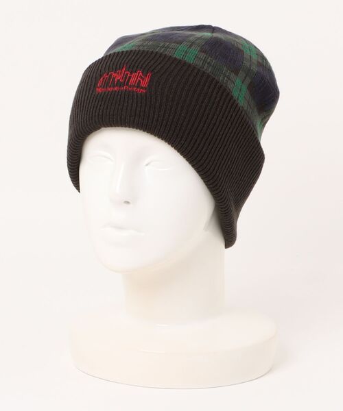 Manhattan Portage(マンハッタンポーテージ)の「Manhattan Portage/マンハッタンポーテージ ビーニー JAQCUARD CHECK KNIT WATCH MP354(ニットキャップ/ビーニー・メンズ・チャコールグレー/ブラウン/グリーン・FREE)」の9枚目の写真
