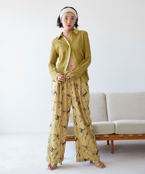 BAYFLOW（ベイフロー）の「アソートプリントイージーパンツ（その他パンツ・レディース・ブラック/イエロー/ボルドー/ライトブラウン・FREE）」の5枚目の写真