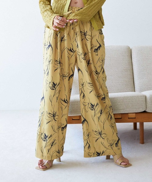 BAYFLOW（ベイフロー）の「アソートプリントイージーパンツ（その他パンツ・レディース・ブラック/イエロー/ボルドー/ライトブラウン・FREE）」の6枚目の写真