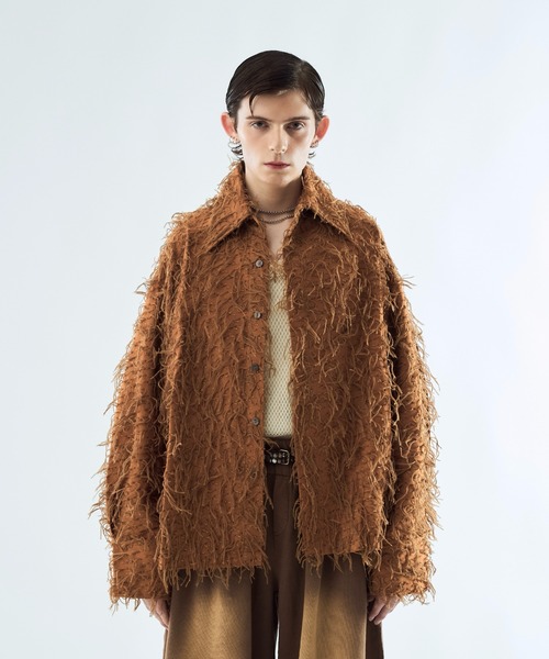 By-color fringe shirt バイカラーフリンジシャツ（シャツ