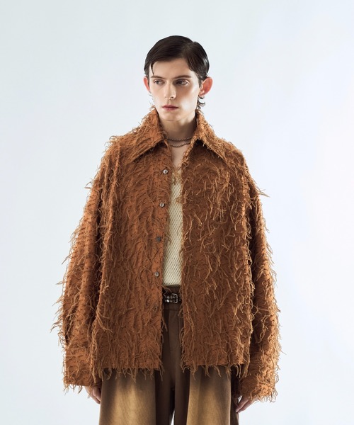 seyto（セイト）の「By-color fringe shirt バイカラーフリンジシャツ（シャツ/ブラウス・メンズ・ブラウン/グレー・3/2）」の21枚目の写真