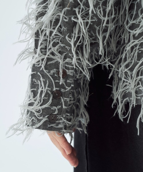 seyto（セイト）の「By-color fringe shirt バイカラーフリンジシャツ（シャツ/ブラウス・メンズ・ブラウン/グレー・3/2）」の18枚目の写真