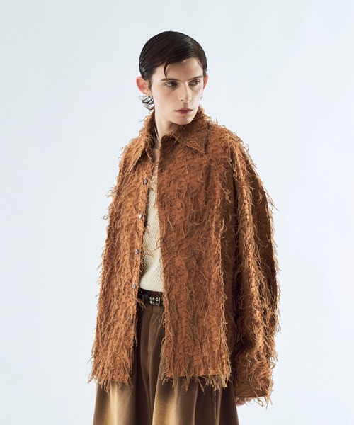 seyto（セイト）の「By-color fringe shirt バイカラーフリンジシャツ（シャツ/ブラウス・メンズ・ブラウン/グレー・3/2）」の19枚目の写真