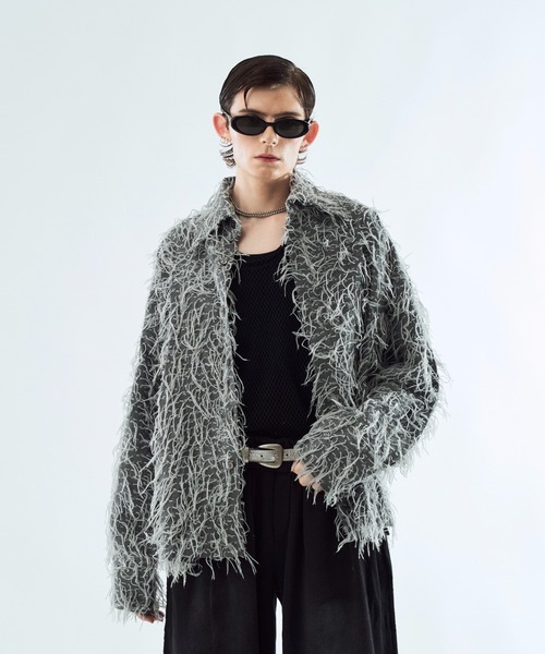 seyto（セイト）の「By-color fringe shirt バイカラーフリンジシャツ（シャツ/ブラウス・メンズ・ブラウン/グレー・3/2）」の4枚目の写真