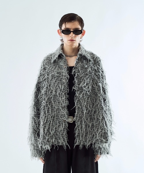 seyto（セイト）の「By-color fringe shirt バイカラーフリンジシャツ（シャツ/ブラウス・メンズ・ブラウン/グレー・3/2）」の6枚目の写真