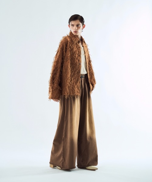 By-color fringe shirt バイカラーフリンジシャツ（シャツ/ブラウス