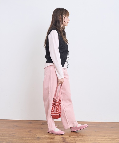 AMBIDEX（アンビデックス）の「幾何学レースジャカード リボンベスト（ベスト・レディース・サックスブルー/ブラック/アイボリー・FREE）」の20枚目の写真