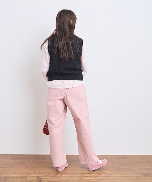 AMBIDEX（アンビデックス）の「幾何学レースジャカード リボンベスト（ベスト・レディース・サックスブルー/ブラック/アイボリー・FREE）」の21枚目の写真