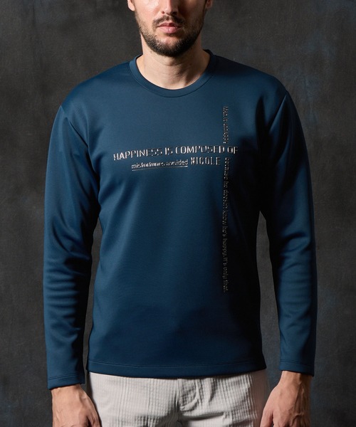 HIDEAWAYS NICOLE（ハイダウェイニコル）の「【WEB限定】メタルジェルプリントクルーネックプルオーバー（Tシャツ/カットソー・メンズ・ブラック/オフホワイト/グリーン系その他/ブルー系その他・MEDIUM/LARGE/X-LARGE）」の9枚目の写真