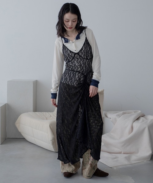 ドロストアシメレースキャミワンピース（ワンピース）｜VACANCY