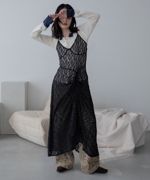 ドロストアシメレースキャミワンピース（ワンピース）｜VACANCY