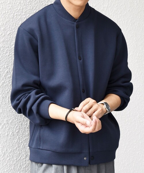 SHIPS any（シップス エニィ）の「SHIPS any: クリア ダンボール スナップ ボタン カーディガン (セットアップ対応)◇（カーディガン/ボレロ・メンズ・ブラック/チャコールグレー/ネイビー・SMALL/MEDIUM/LARGE/X-LARGE）」の3枚目の写真