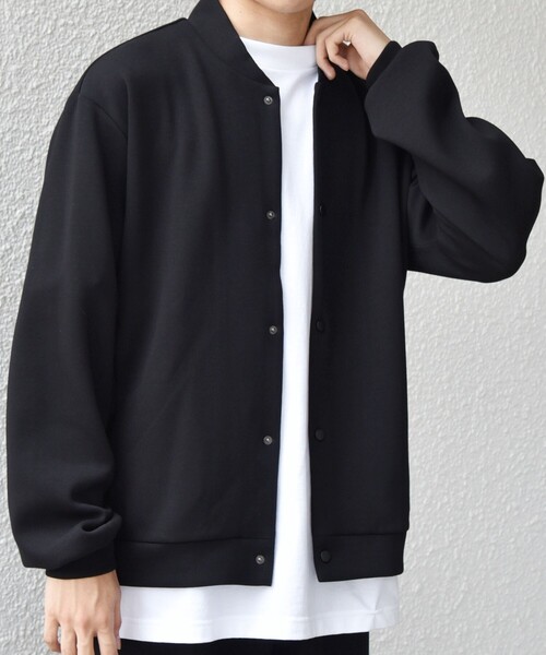 SHIPS any（シップス エニィ）の「SHIPS any: クリア ダンボール スナップ ボタン カーディガン (セットアップ対応)◇（カーディガン/ボレロ・メンズ・ブラック/チャコールグレー/ネイビー・SMALL/MEDIUM/LARGE/X-LARGE）」の2枚目の写真
