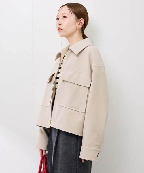 ジャージーメルトンシリーズ ポケット付きジップブルゾン/リンクコーデ