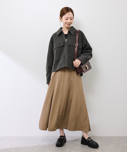 ROPE' PICNIC（ロペピクニック）の「ジャージーメルトンシリーズ ポケット付きジップブルゾン/リンクコーデ（ブルゾン・レディース・チャコールグレー/ライトグレー/ベージュ/ブラウン系その他2・FREE）」の17枚目の写真