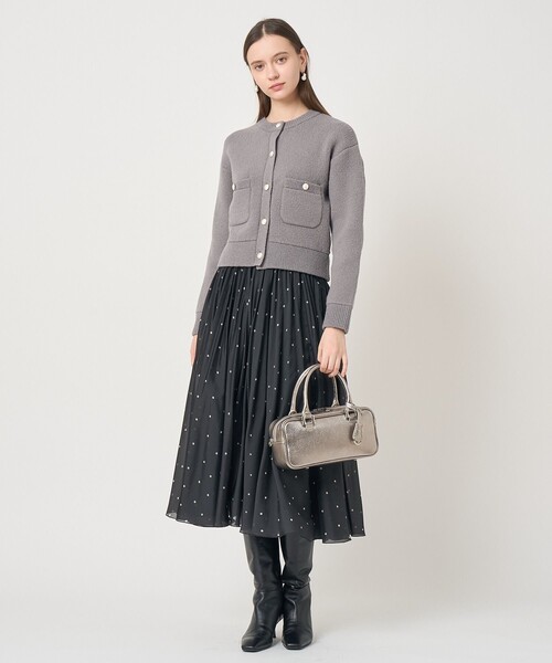 ANAYI（アナイ）の「ウールブークレブルゾン カーディガン（カーディガン/ボレロ・レディース・ブラック/ベージュ/オフホワイト/トップグレー・38/36）」の20枚目の写真