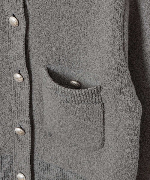 ANAYI（アナイ）の「ウールブークレブルゾン カーディガン（カーディガン/ボレロ・レディース・ブラック/ベージュ/オフホワイト/トップグレー・38/36）」の5枚目の写真