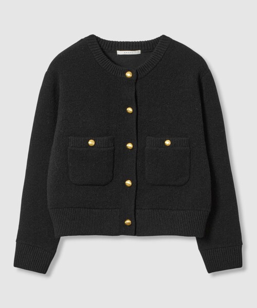 ANAYI（アナイ）の「ウールブークレブルゾン カーディガン（カーディガン/ボレロ・レディース・ブラック/ベージュ/オフホワイト/トップグレー・38/36）」の9枚目の写真