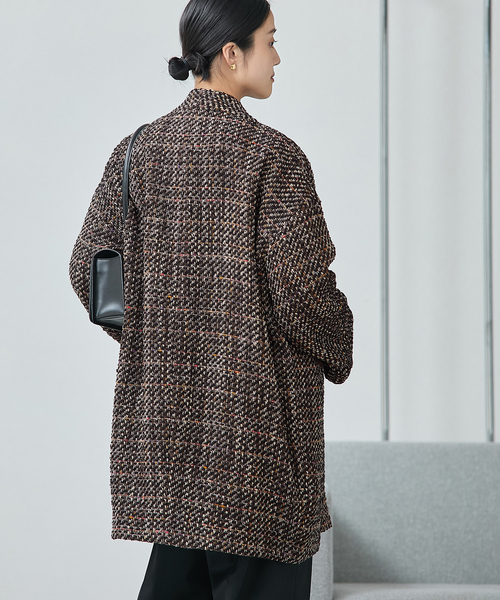 追加》SUPER140S/GIOLICA コクーンコート（ノーカラーコート