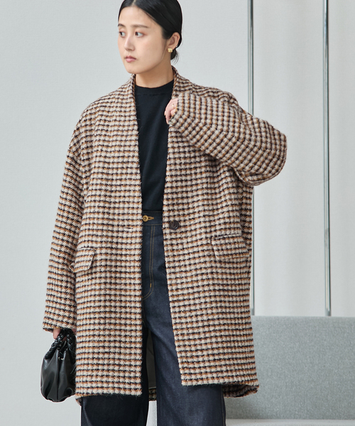 ジャーナルスタンダードレサージュ ノーカラー コクーンコート L'ESSAGE ジャーナルスタンダードレサージュ ノーカラー コクーンコート L