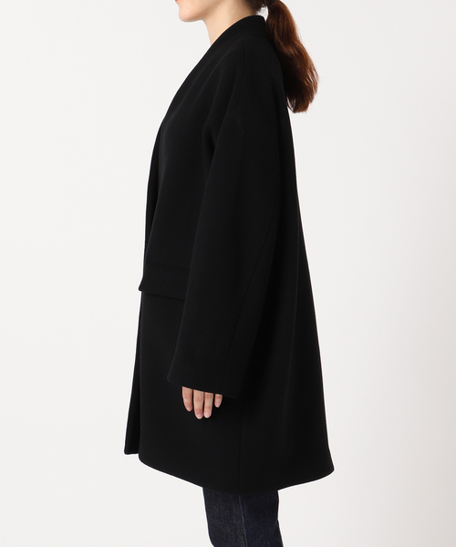 追加》SUPER140S/GIOLICA コクーンコート（ノーカラーコート