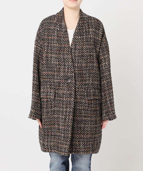 L'ESSAGE GIOLICA コクーンコート　38 イタリア セール】《追加》SUPER140S/GIOLICA コクーンコート（ノーカラーコート