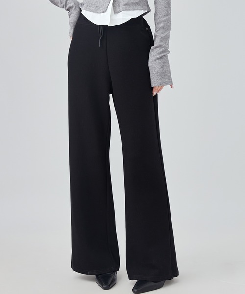SUWDEE(スーディー)の「straight sweat pants(スウェットパンツ・レディース・ダークグレー/ブラック/グレー・FREE)」の5枚目の写真