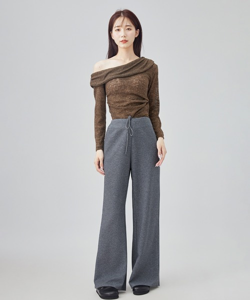 SUWDEE(スーディー)の「straight sweat pants(スウェットパンツ・レディース・ダークグレー/ブラック/グレー・FREE)」の12枚目の写真