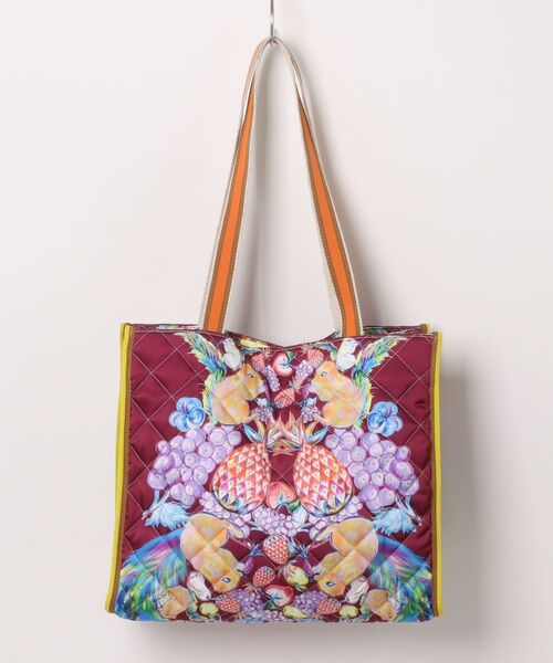 tsumori chisato CARRY（ツモリチサトキャリー）の「トートバッグ　ツモリチサト　ｔｃアニマルキルト（トートバッグ・レディース・ワインレッド/ブラック・FREE）」の3枚目の写真