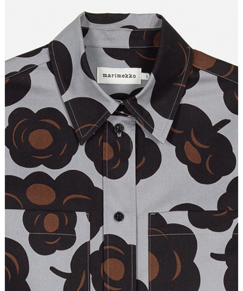 marimekko（マリメッコ）の「Maaria Tumma / shirt（シャツ/ブラウス・レディース・ライトグレー・36/38/34/40）」の8枚目の写真