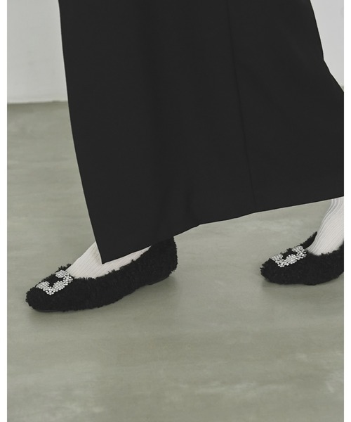 エマフランシス（Emma Francis）/ボア ビジュー パンプス ボア ビジュー パンプス（バレエシューズ）｜Emma Francis（エマ