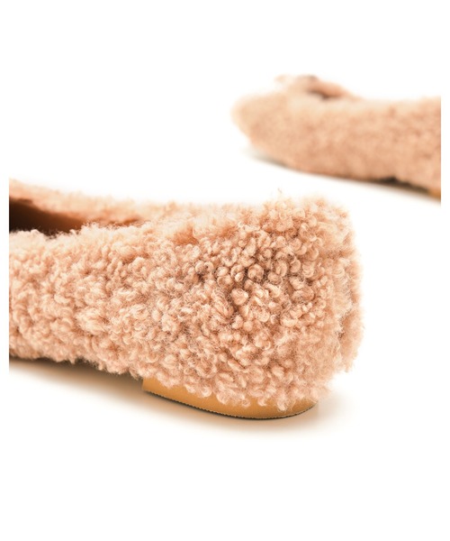 ボア ビジュー パンプス（バレエシューズ）｜Emma Francis（エマ