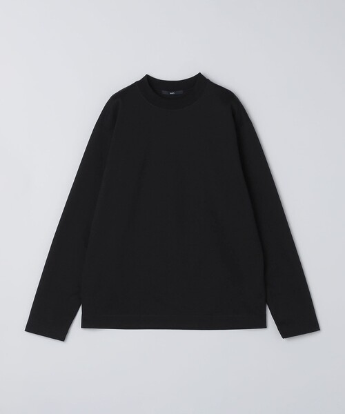 TRANSPORT 長袖パイルカットソー　ブラック/XL tspt セール】 ワンポイントプリント長袖Tシャツ （Tシャツ