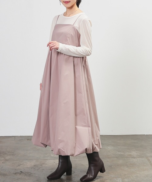 Honeys(ハニーズ)の「バルーンキャミワンピース(ワンピース・レディース・チャコール/ピンクベージュ/ブラック・L/M/S/LL)」の1枚目の写真