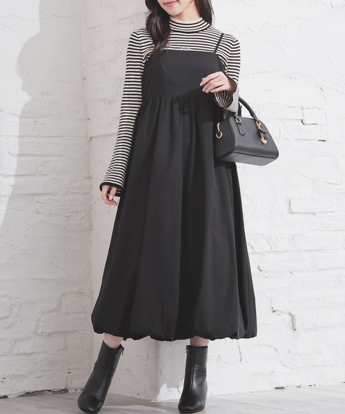 Honeys(ハニーズ)の「バルーンキャミワンピース(ワンピース・レディース・チャコール/ピンクベージュ/ブラック・L/M/S/LL)」の2枚目の写真