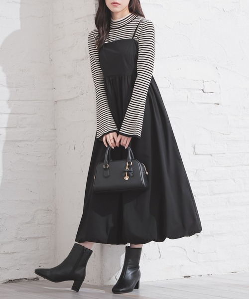 Honeys(ハニーズ)の「バルーンキャミワンピース(ワンピース・レディース・チャコール/ピンクベージュ/ブラック・L/M/S/LL)」の8枚目の写真