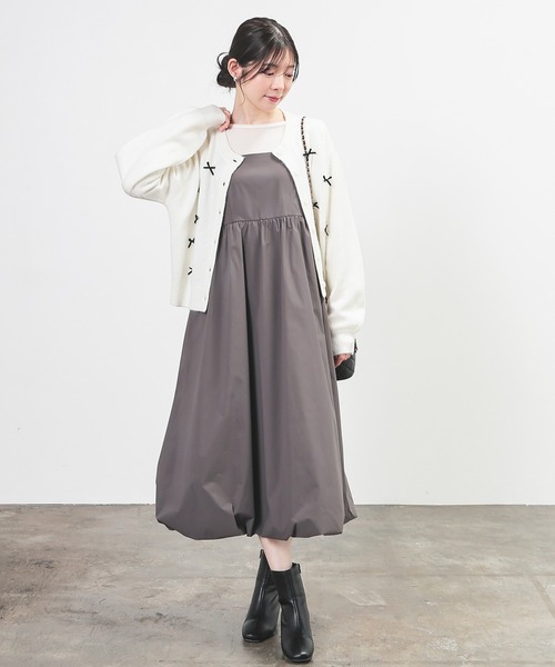 Honeys(ハニーズ)の「バルーンキャミワンピース(ワンピース・レディース・チャコール/ピンクベージュ/ブラック・L/M/S/LL)」の10枚目の写真