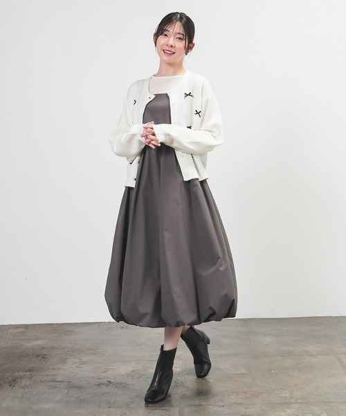 Honeys(ハニーズ)の「バルーンキャミワンピース(ワンピース・レディース・チャコール/ピンクベージュ/ブラック・L/M/S/LL)」の14枚目の写真