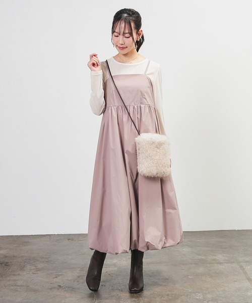 Honeys(ハニーズ)の「バルーンキャミワンピース(ワンピース・レディース・チャコール/ピンクベージュ/ブラック・L/M/S/LL)」の11枚目の写真