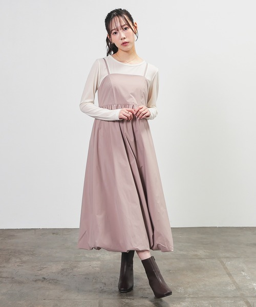 Honeys(ハニーズ)の「バルーンキャミワンピース(ワンピース・レディース・チャコール/ピンクベージュ/ブラック・L/M/S/LL)」の15枚目の写真