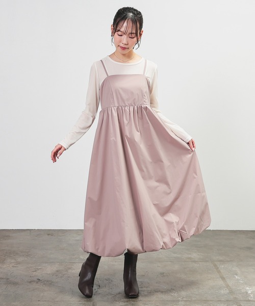 Honeys(ハニーズ)の「バルーンキャミワンピース(ワンピース・レディース・チャコール/ピンクベージュ/ブラック・L/M/S/LL)」の16枚目の写真